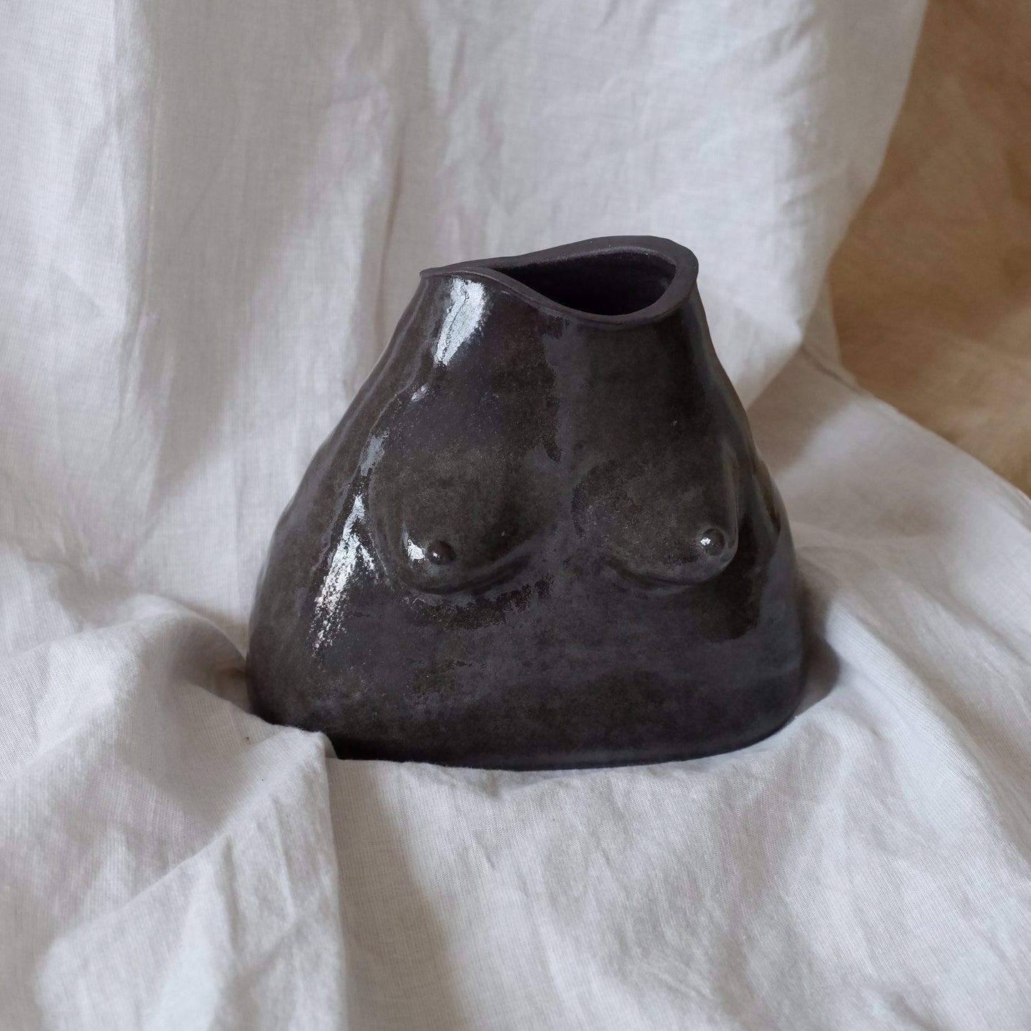 Woman made from black clay No2