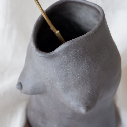 Woman made from black clay No3