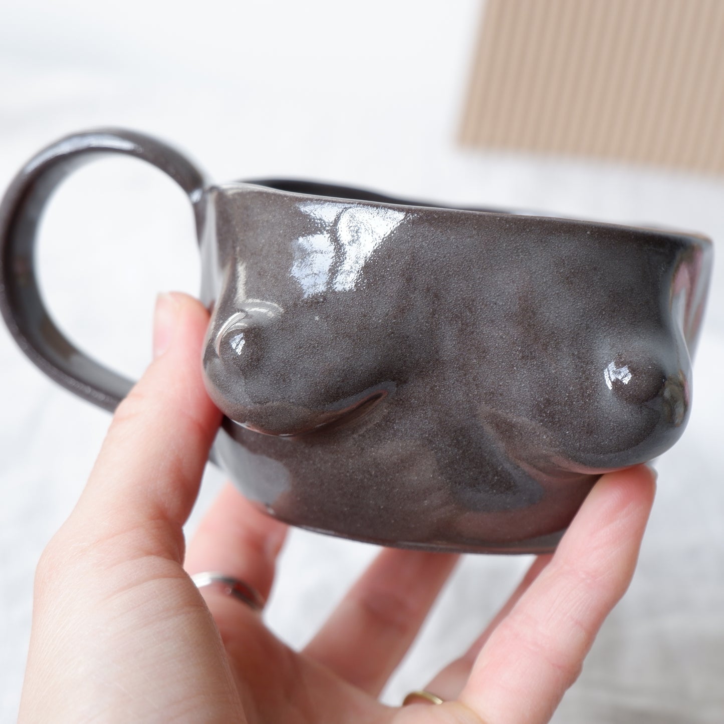 Black Clay Mug No4