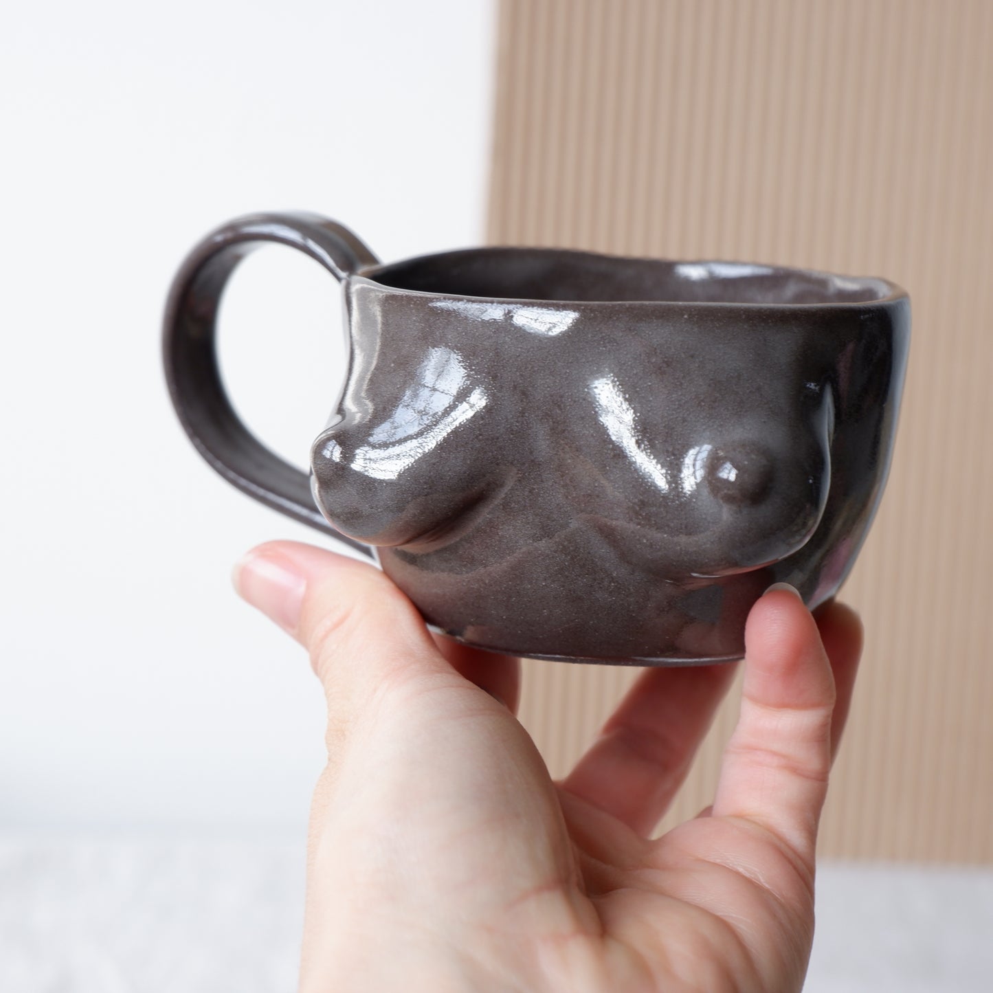Black Clay Mug No4