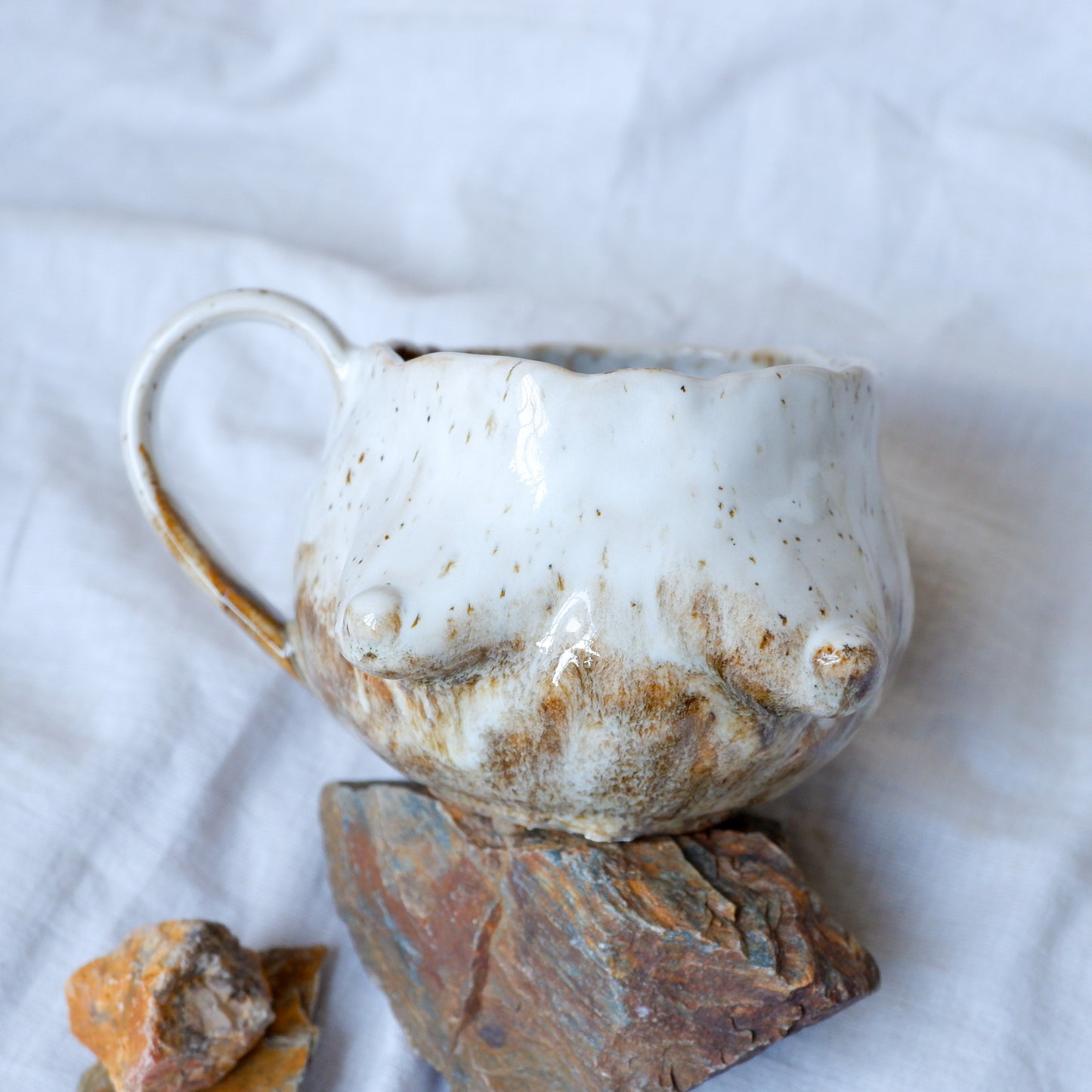 Birch Bark Mug with raised bottom