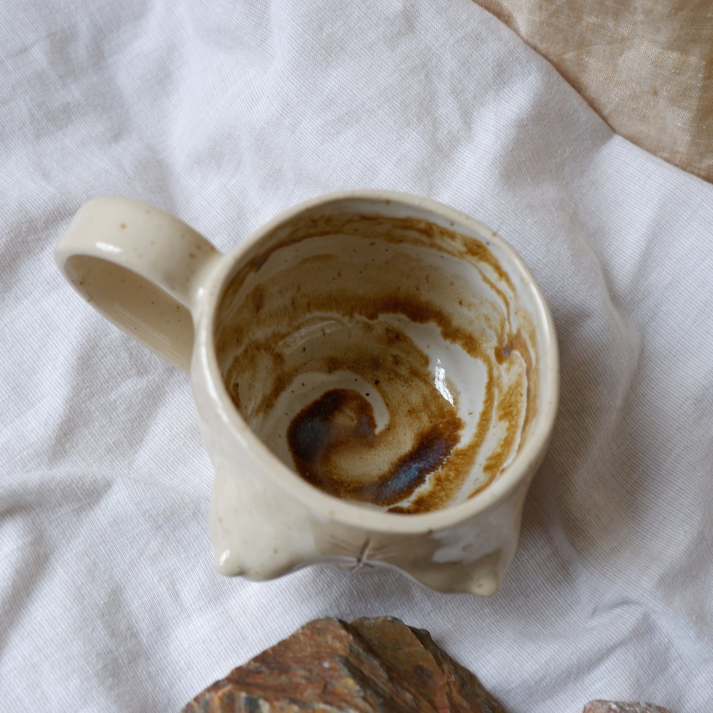 Carved tattoo mug // symbolizing abundance, heritage, and the cycles of growth and change