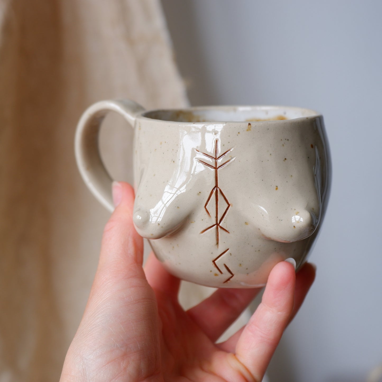 Carved tattoo mug // symbolizing abundance, heritage, and the cycles of growth and change