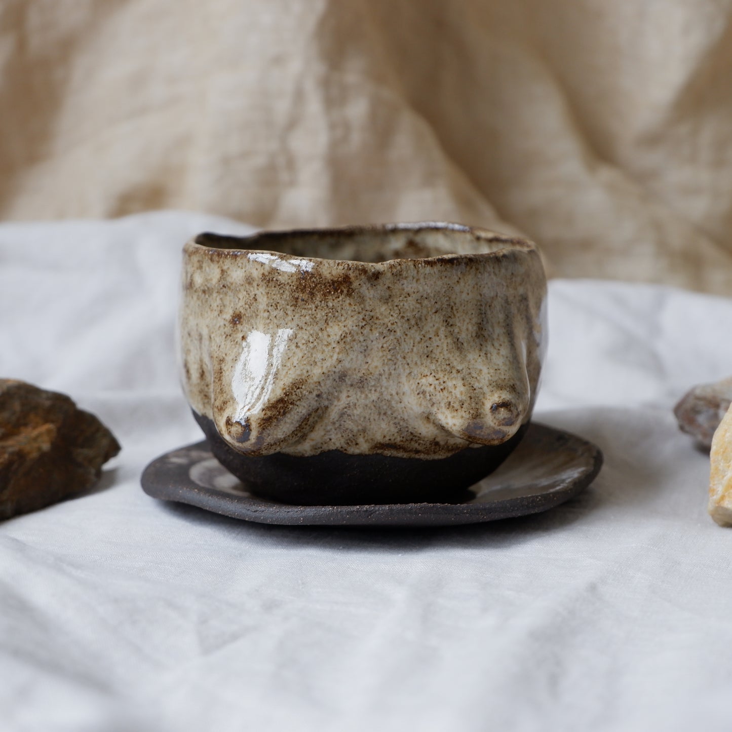 Rooted Collection // Brown Clay Saucers
