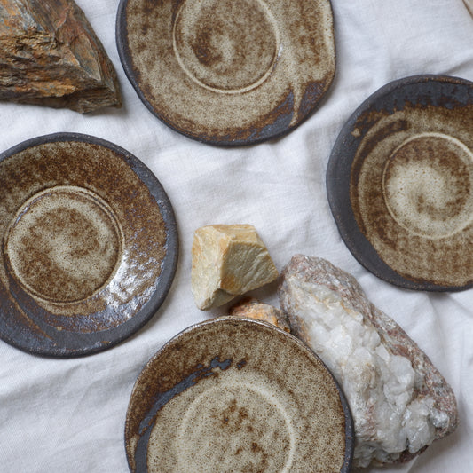 Rooted Collection // Brown Clay Saucers