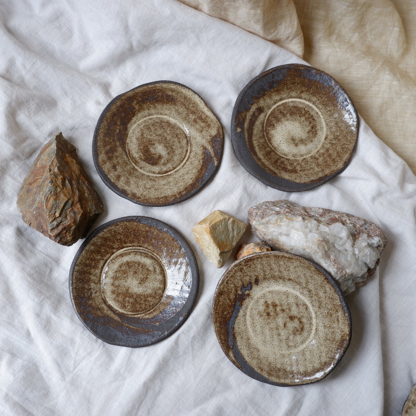Rooted Collection // Brown Clay Saucers