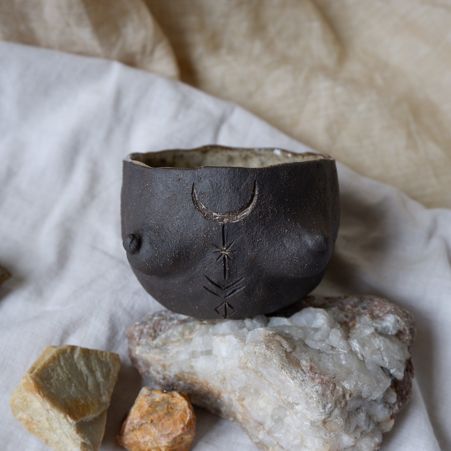 Rooted Collection // Carved tattoo mug without handle