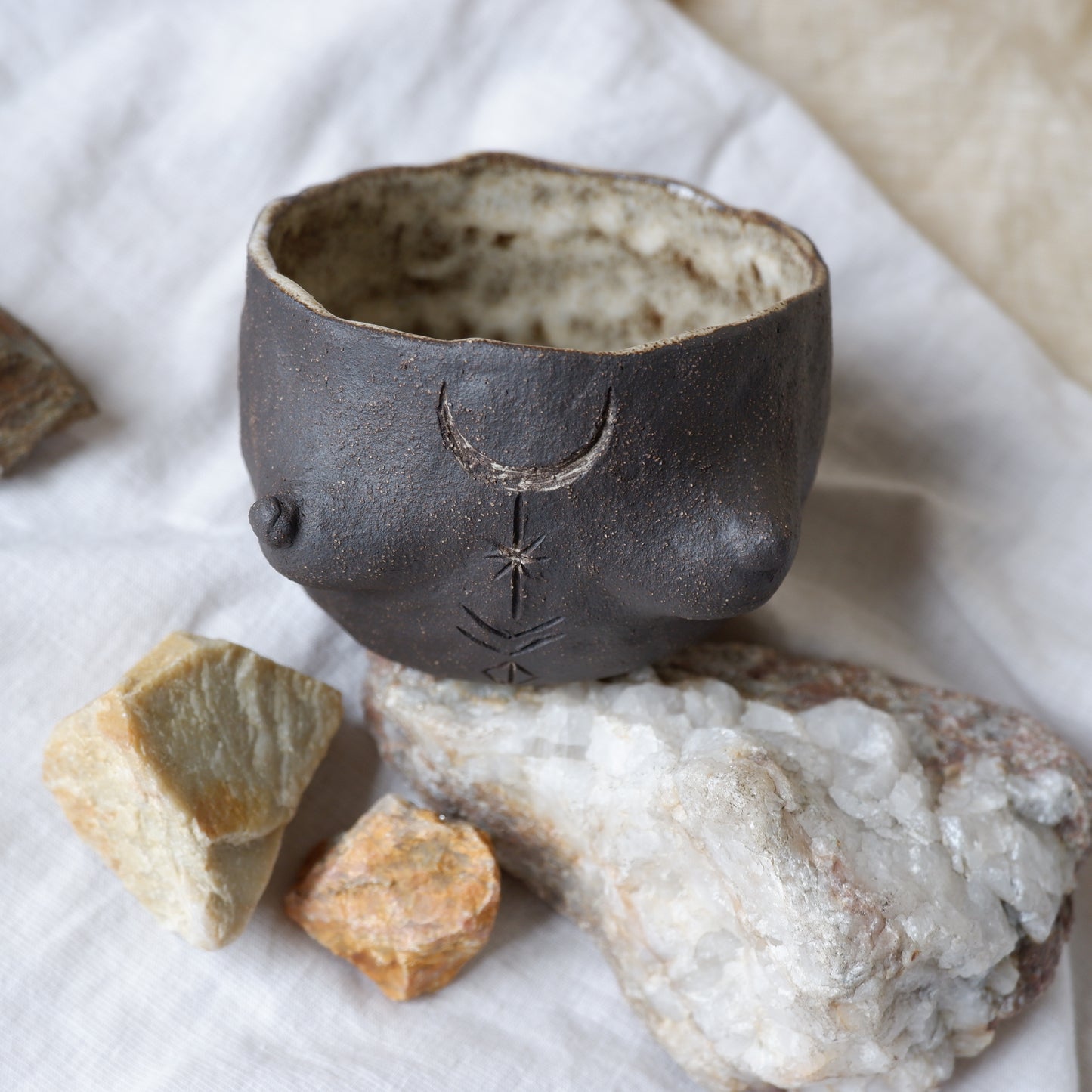 Rooted Collection // Carved tattoo mug without handle