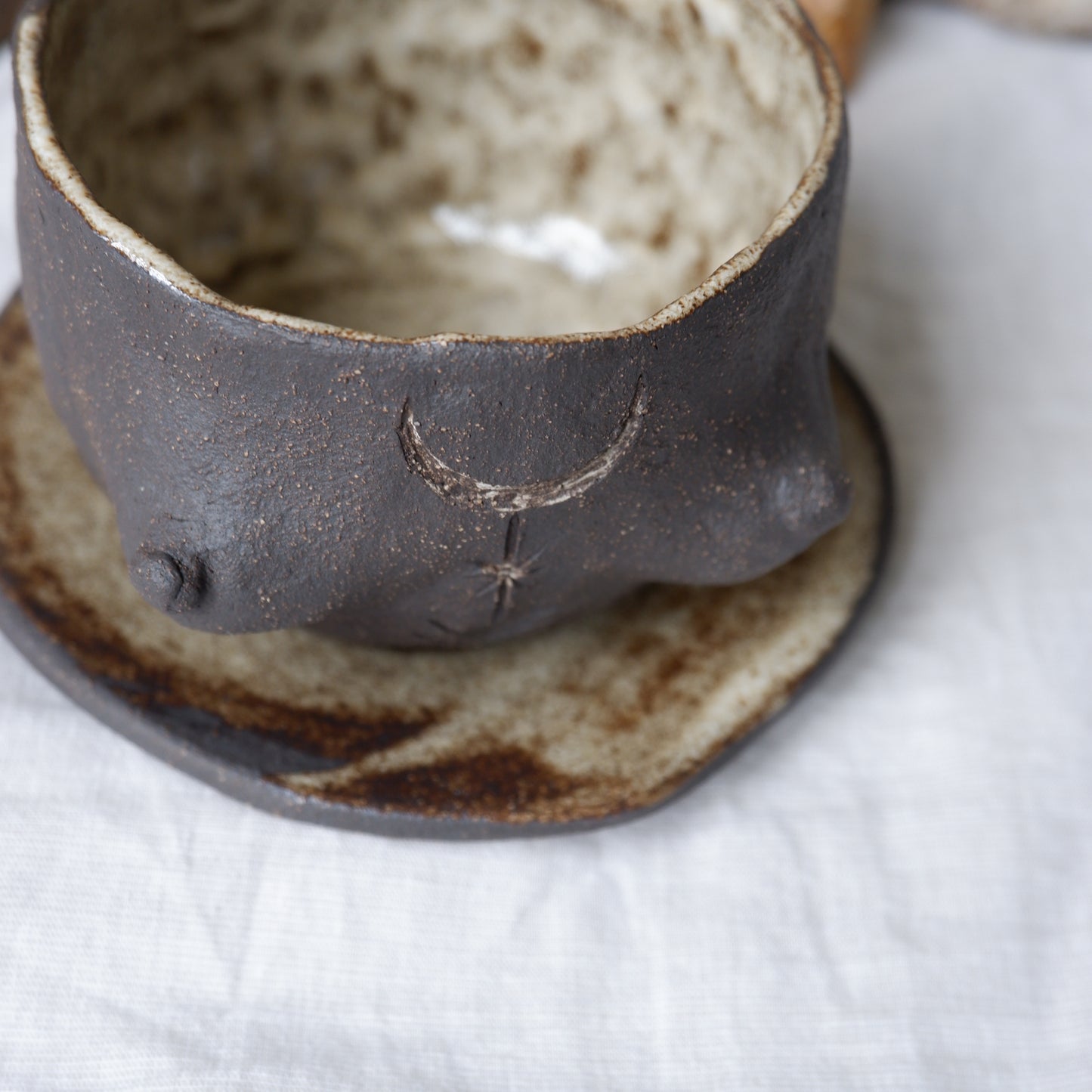 Rooted Collection // Carved tattoo mug without handle