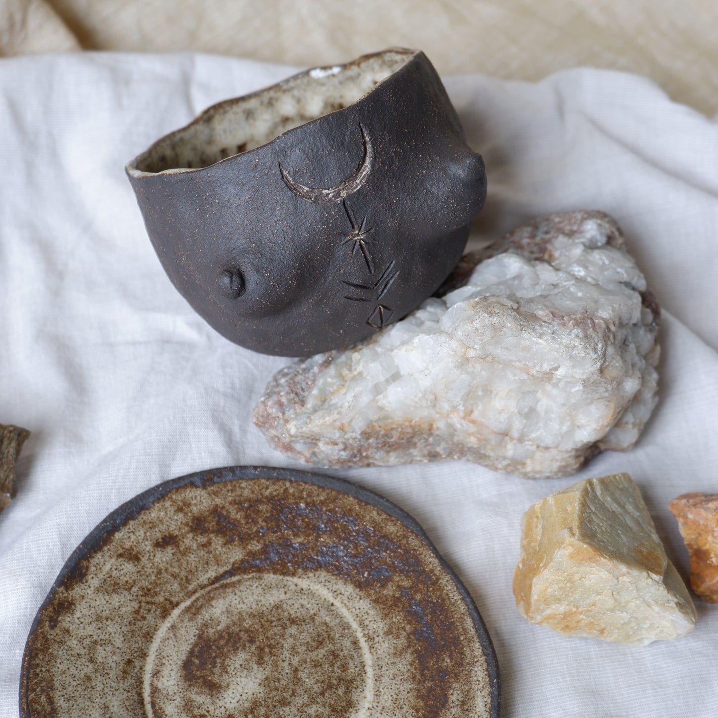 Rooted Collection // Carved tattoo mug without handle