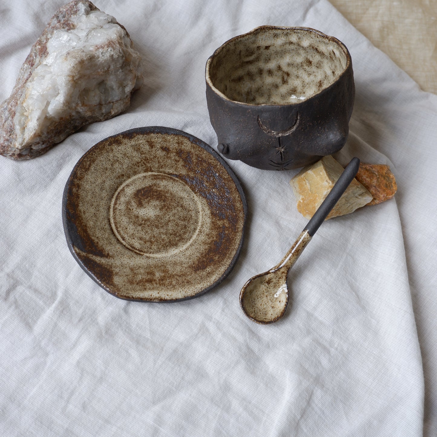 Rooted Collection // Brown Clay Saucers
