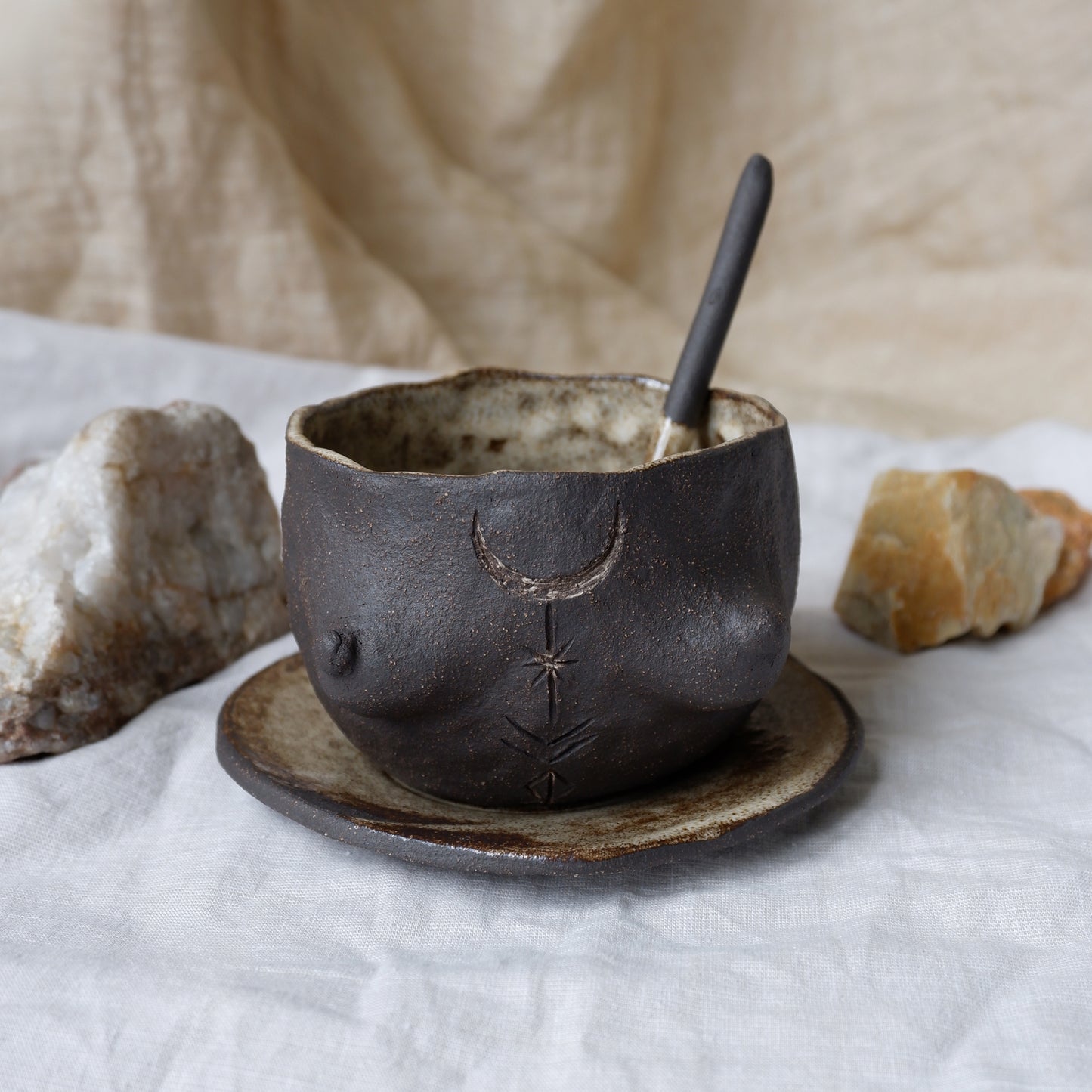 Rooted Collection // Brown Clay Saucers