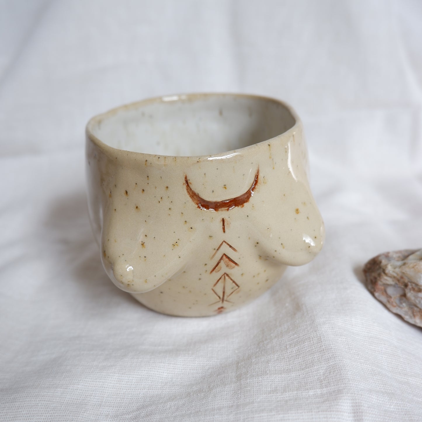 Carved tattoo mug // symbolizes intuition, abundance, and deep roots