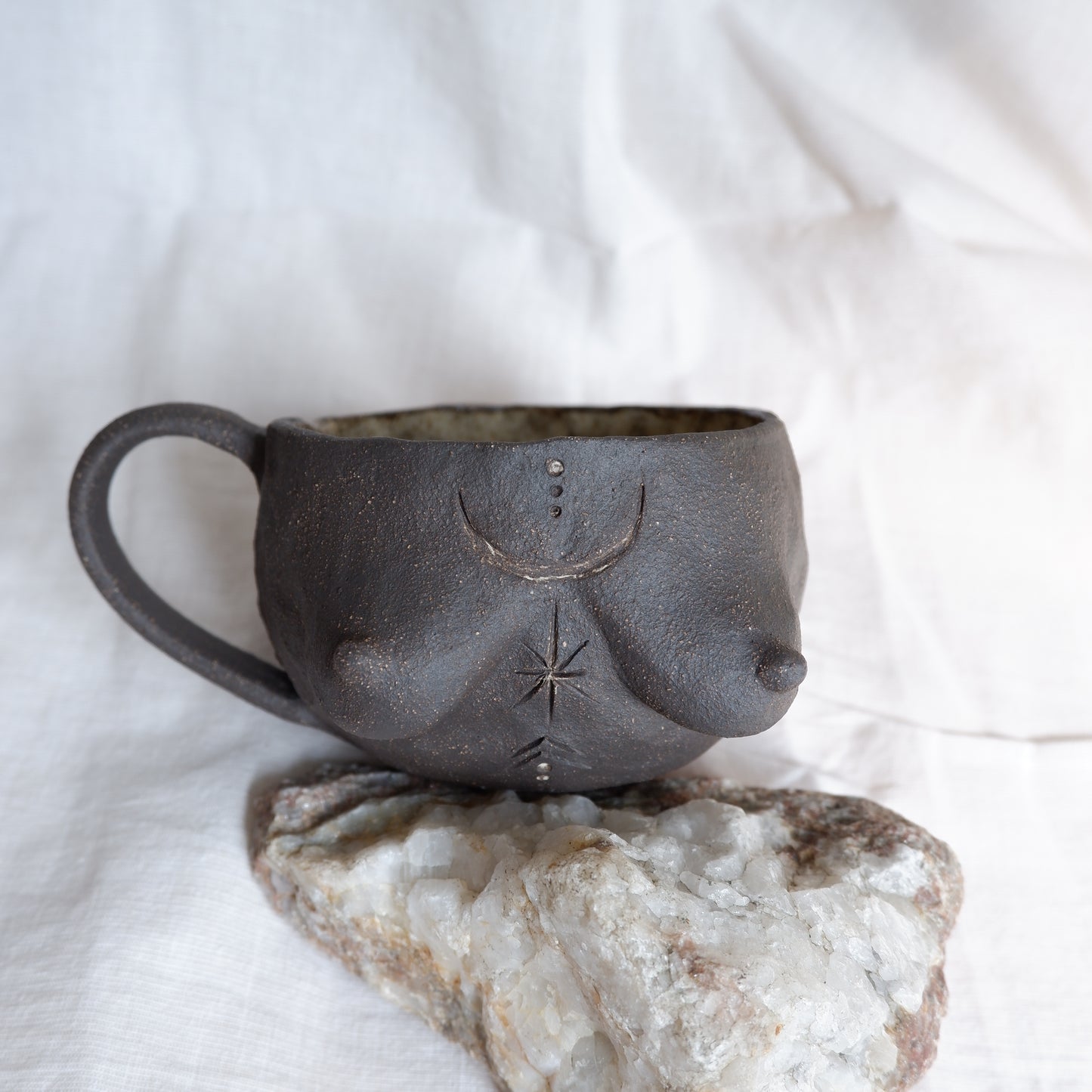 Rooted Collection // Carved tattoo mug / symbolizes growth and illumination