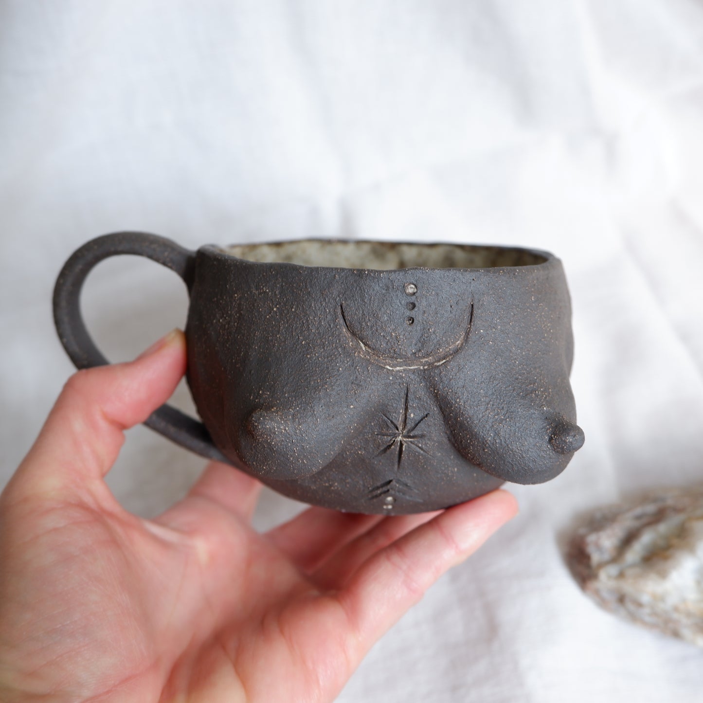 Rooted Collection // Carved tattoo mug / symbolizes growth and illumination