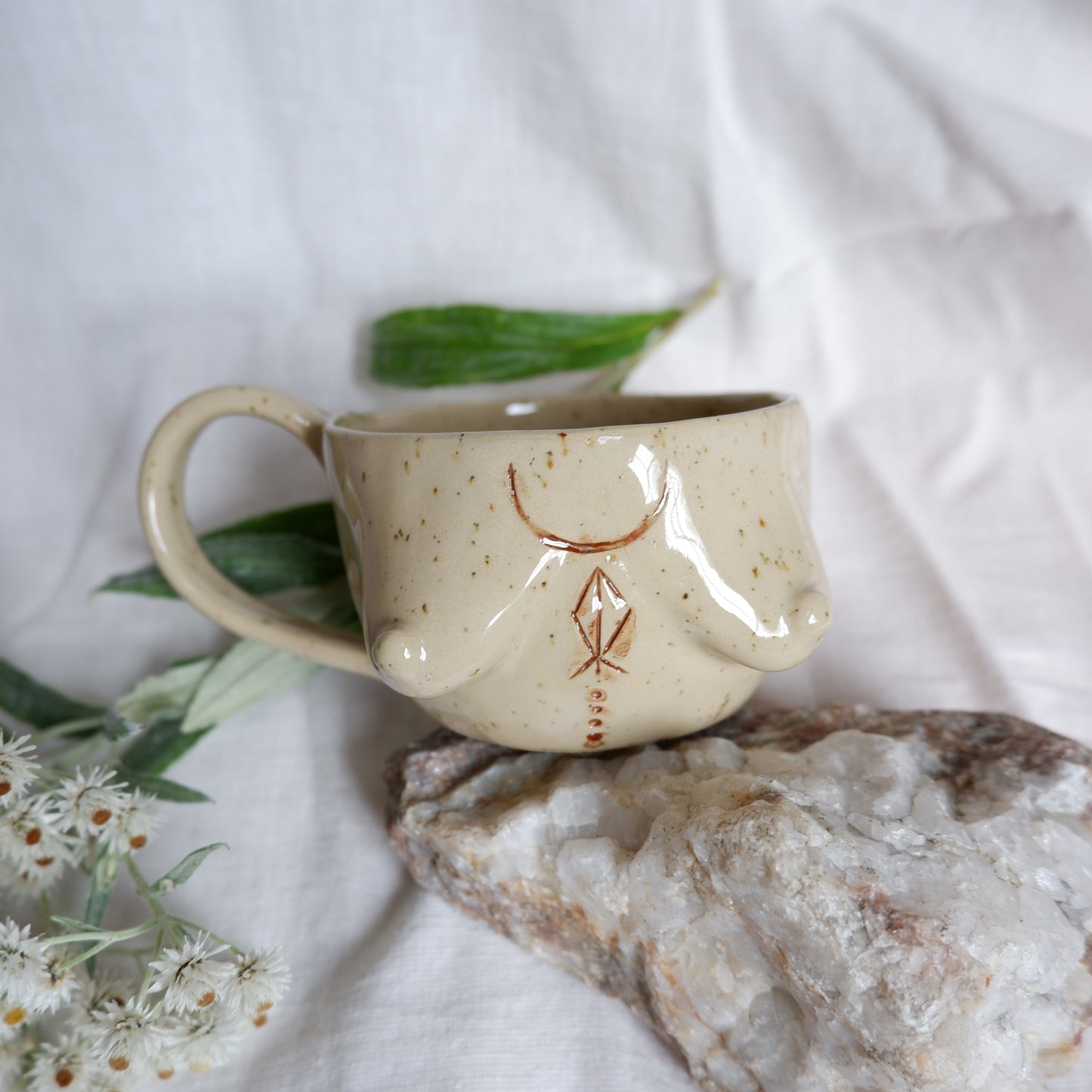 Carved tattoo mug // symbolizes guided journeys and steady progress