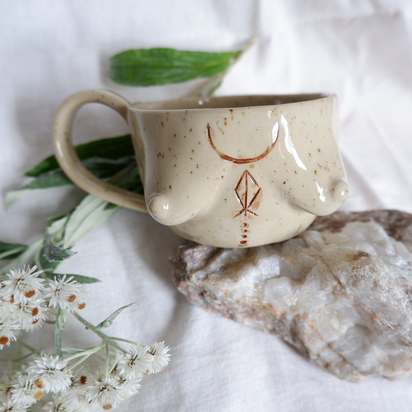 Carved tattoo mug // symbolizes guided journeys and steady progress
