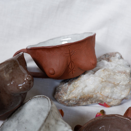 Ember Collection // Carved tattoo mug / symbolizes a journey of abundance and forward movement