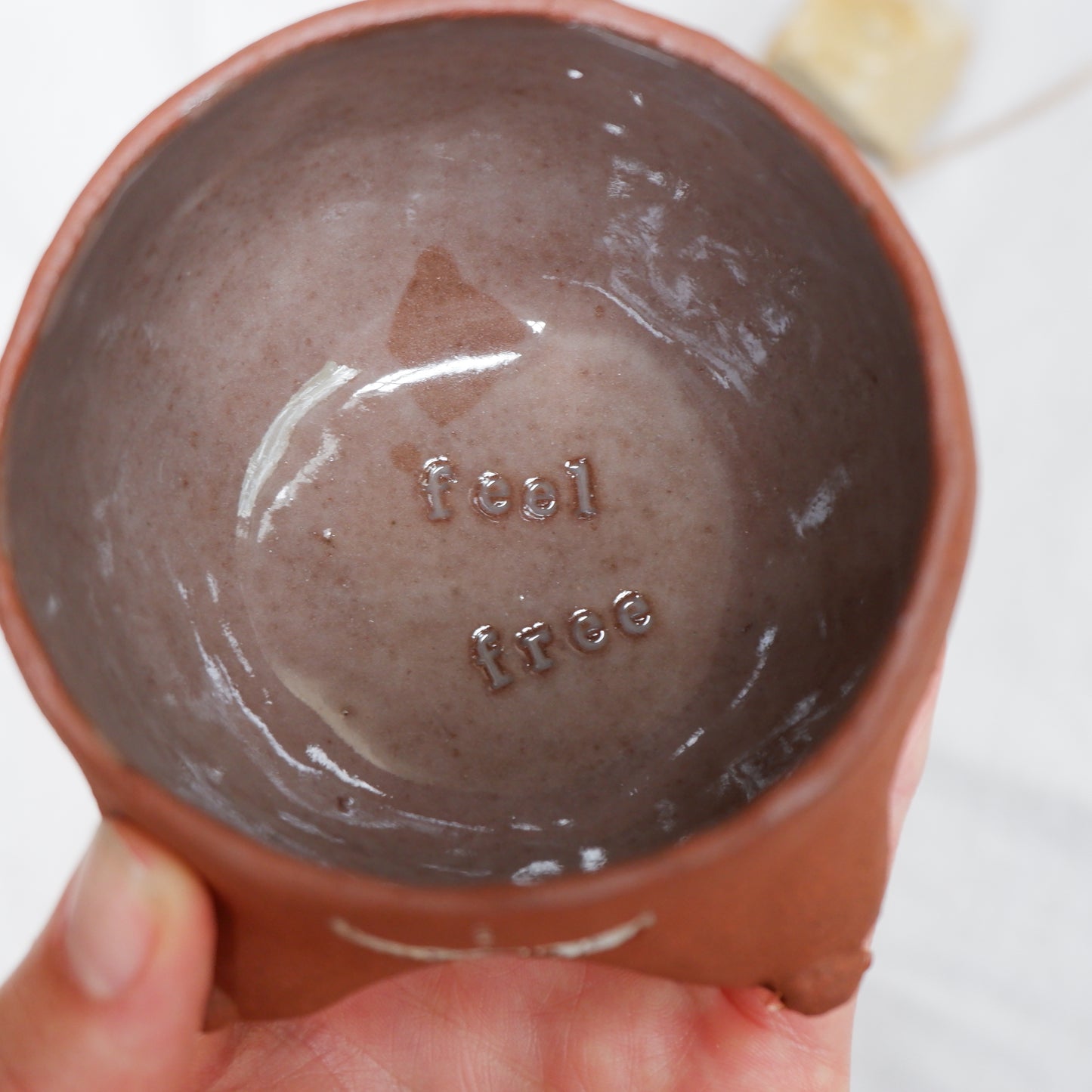 Ember Collection // Carved tattoo mug with piercing / symbolizes fiery growth and inner illumination