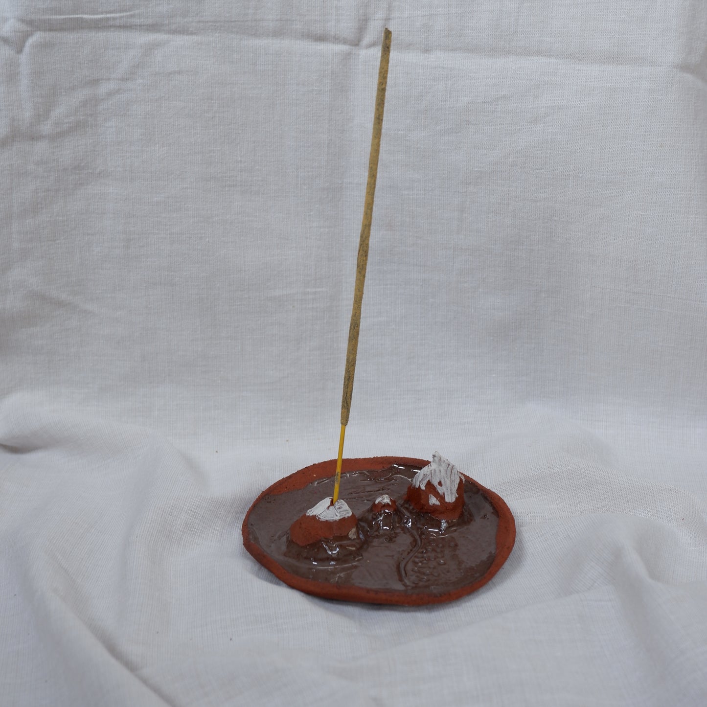 Ember Collection // Handmade Mountain Plate with Incense Holder