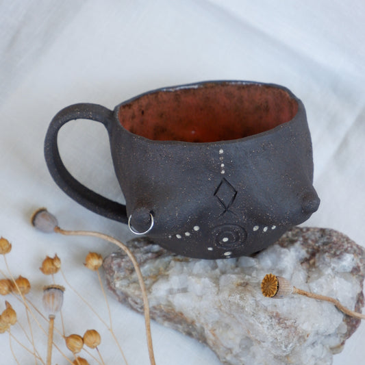 Rooted Collection // Carved tattoo mug / symbolizes heritage, growth, and connection.
