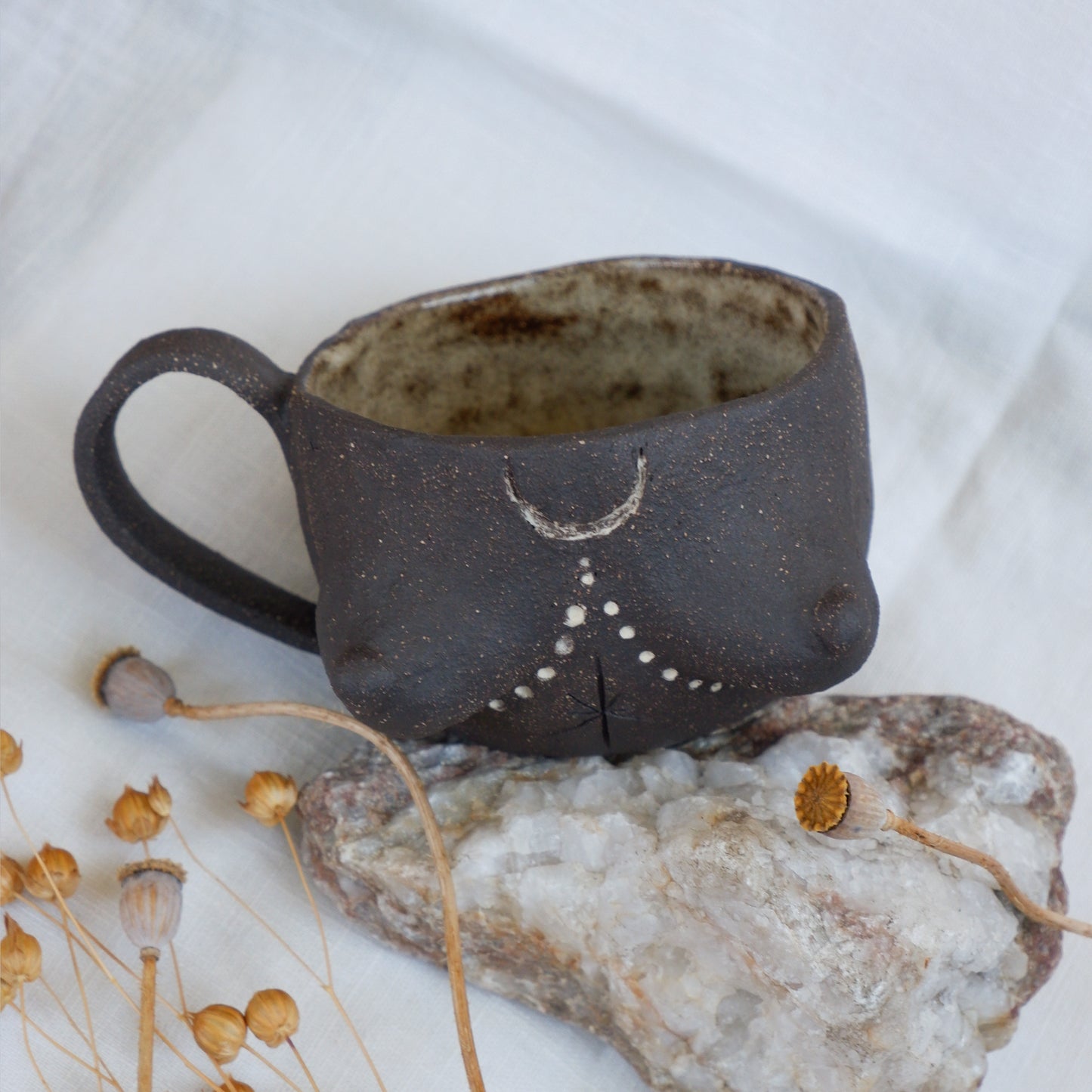 Rooted Collection // Carved tattoo mug / symbolizes reflection and connection