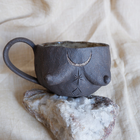 Rooted Collection // Carved tattoo mug / symbolizes guidance and transformation