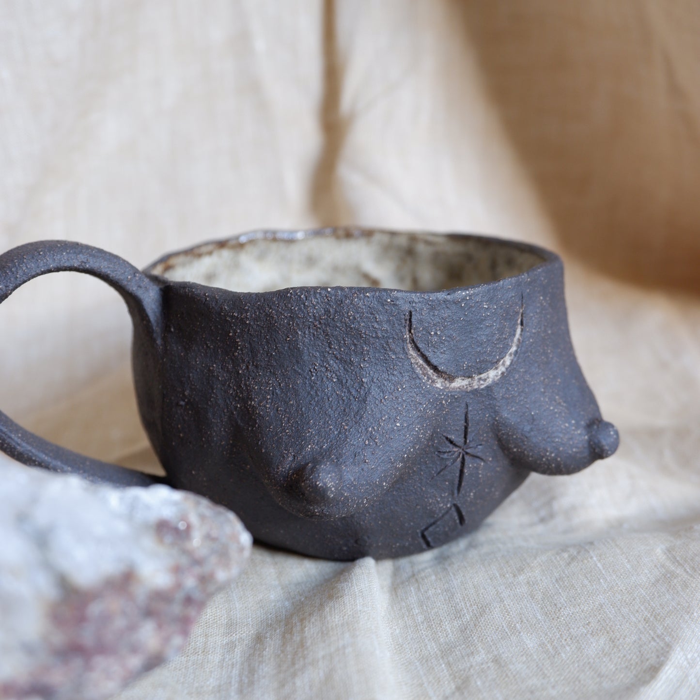 Rooted Collection // Carved tattoo mug / symbolizes guidance and transformation