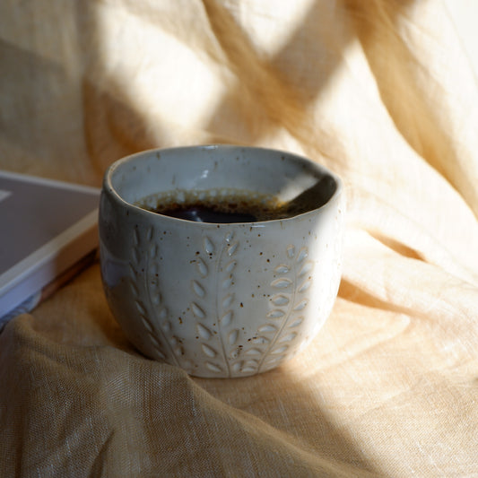 White Botanical Cups