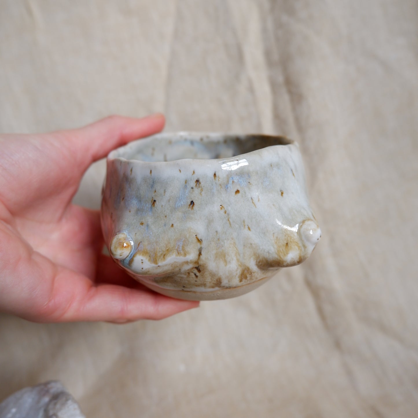 Linen and Leaves Mug / find your calm