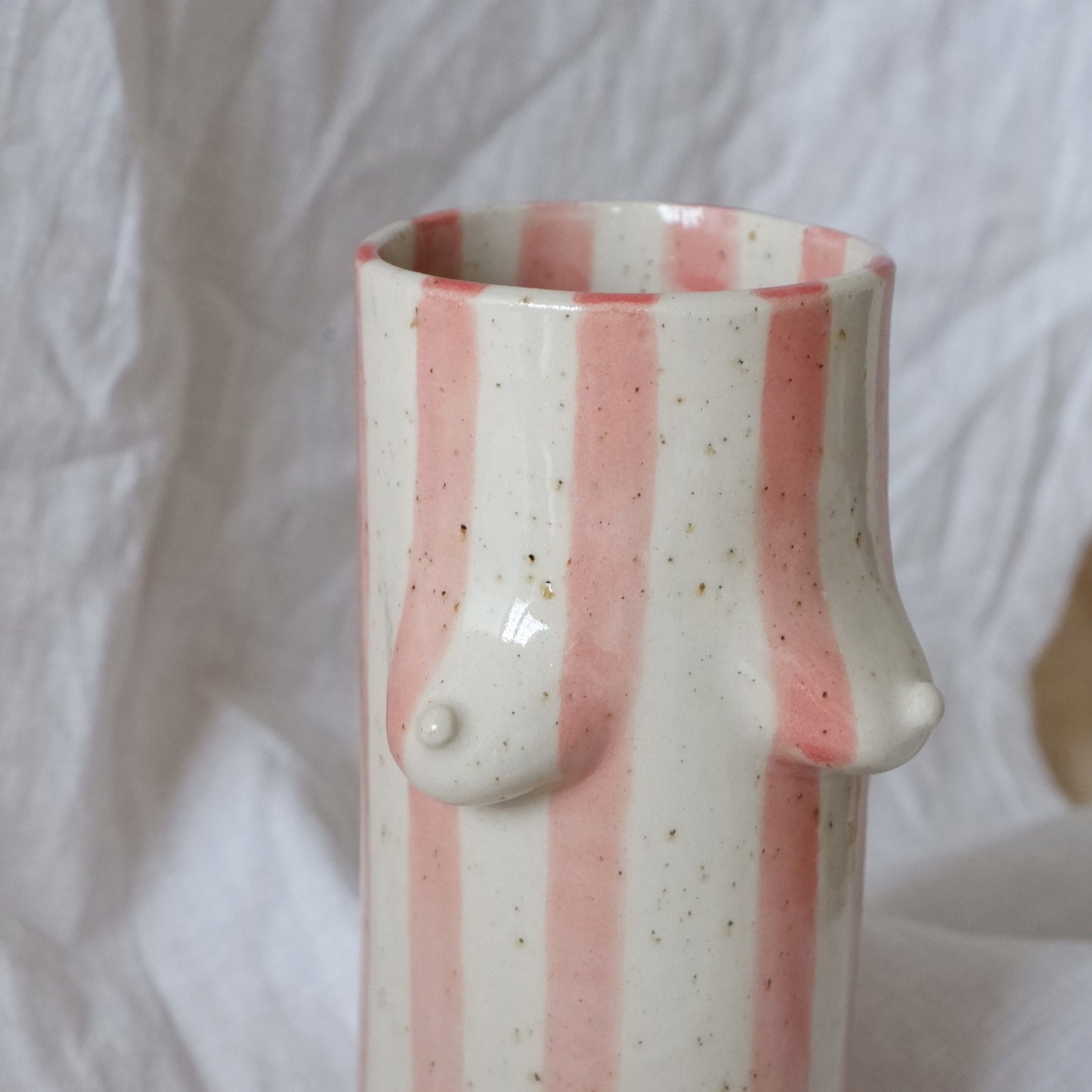 Woman with rose stripes