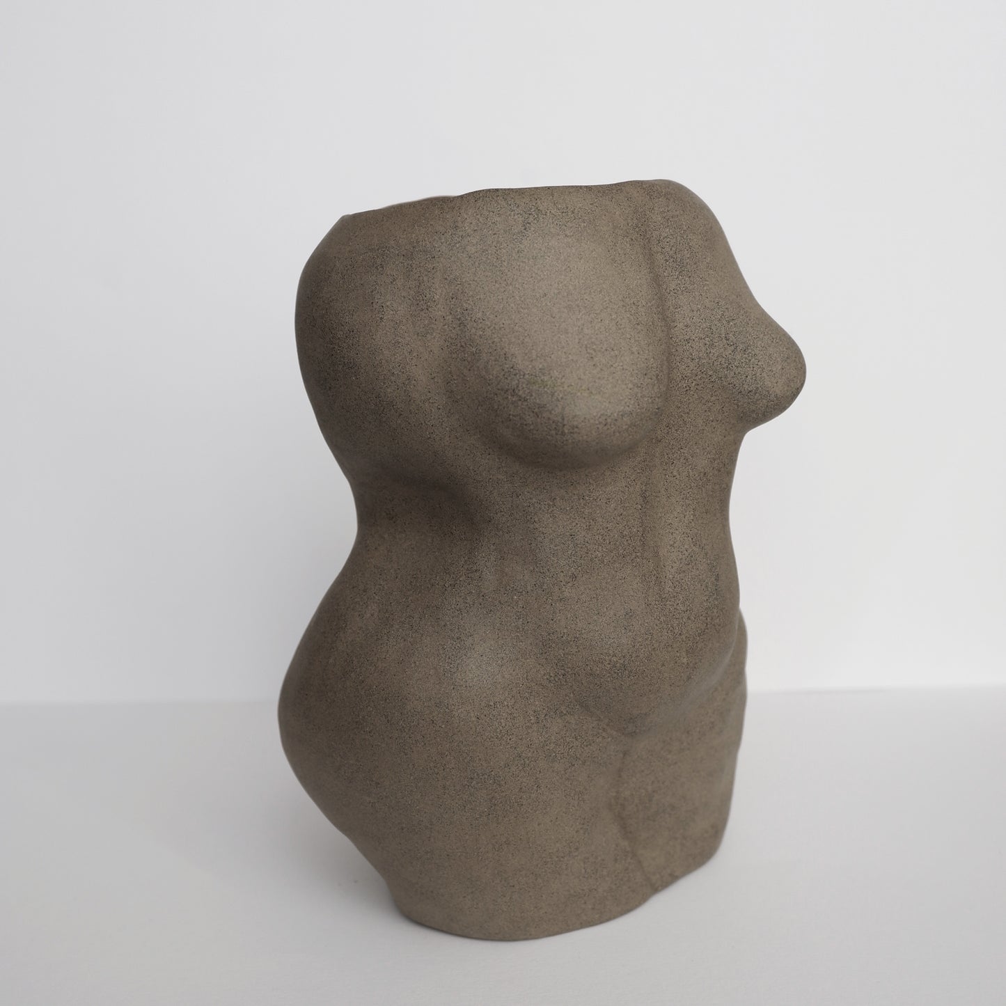 Gray sculptural vase Woman No.2