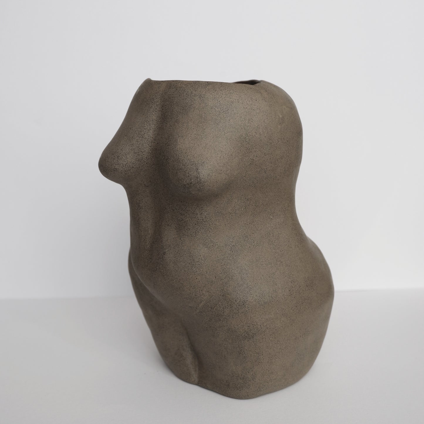 Gray sculptural vase Woman No.2