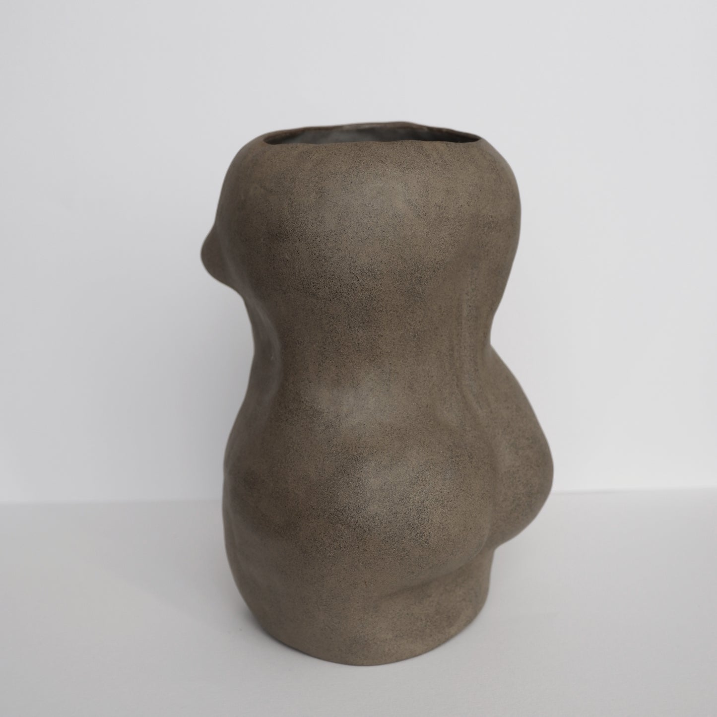 Gray sculptural vase Woman No.2