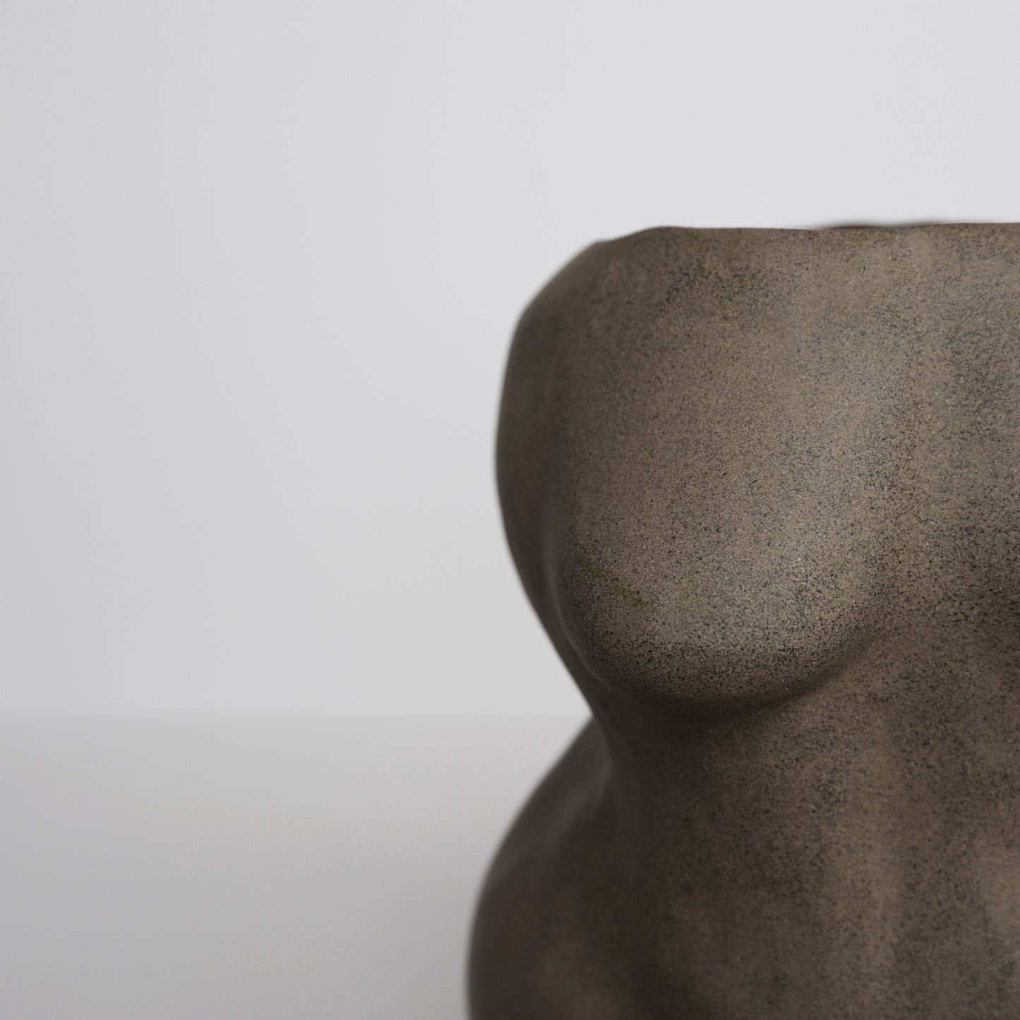 Gray sculptural vase Woman No.2