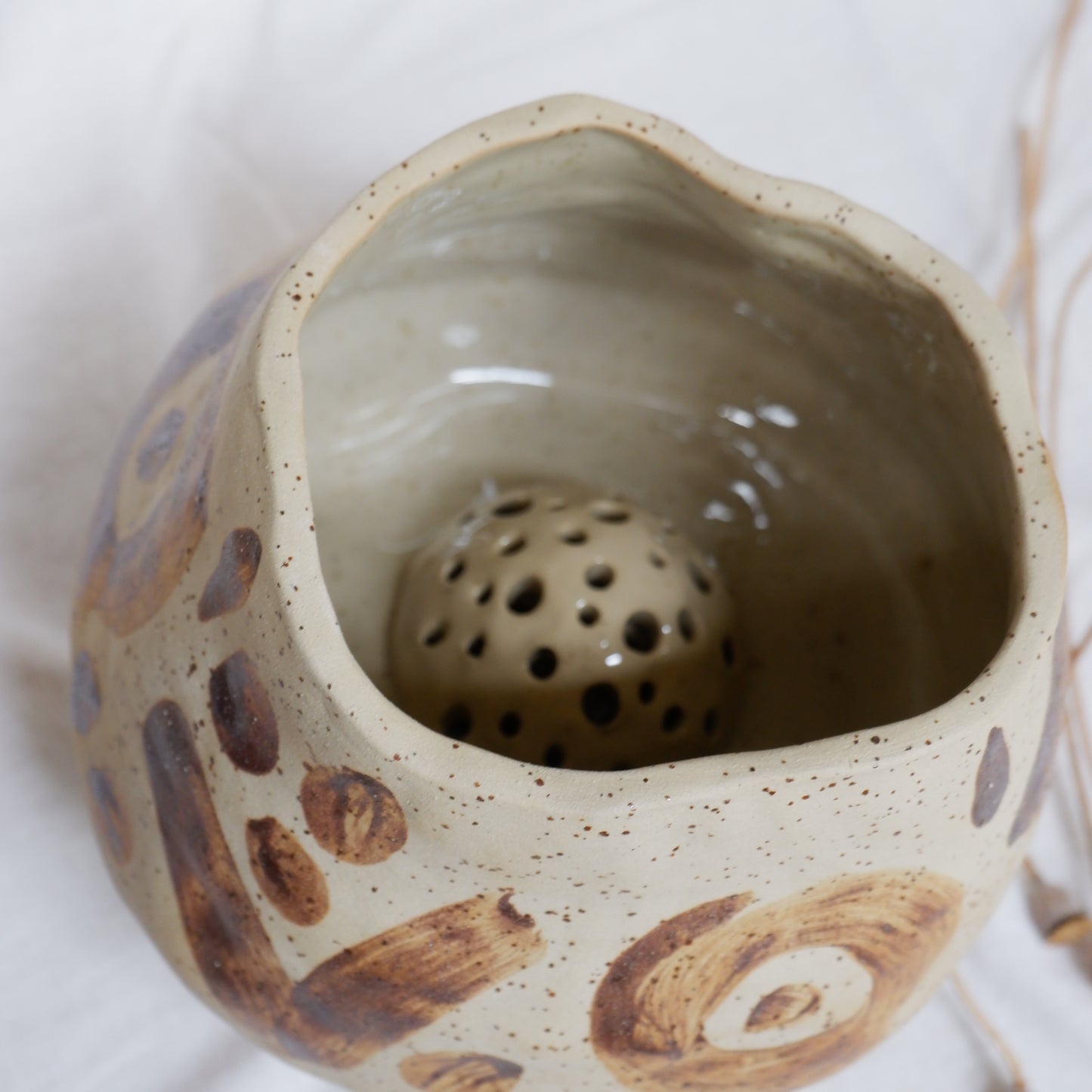 Vase decorated with wild clay
