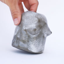 Load image into Gallery viewer, Tiny Sculptural Vase in gray and white
