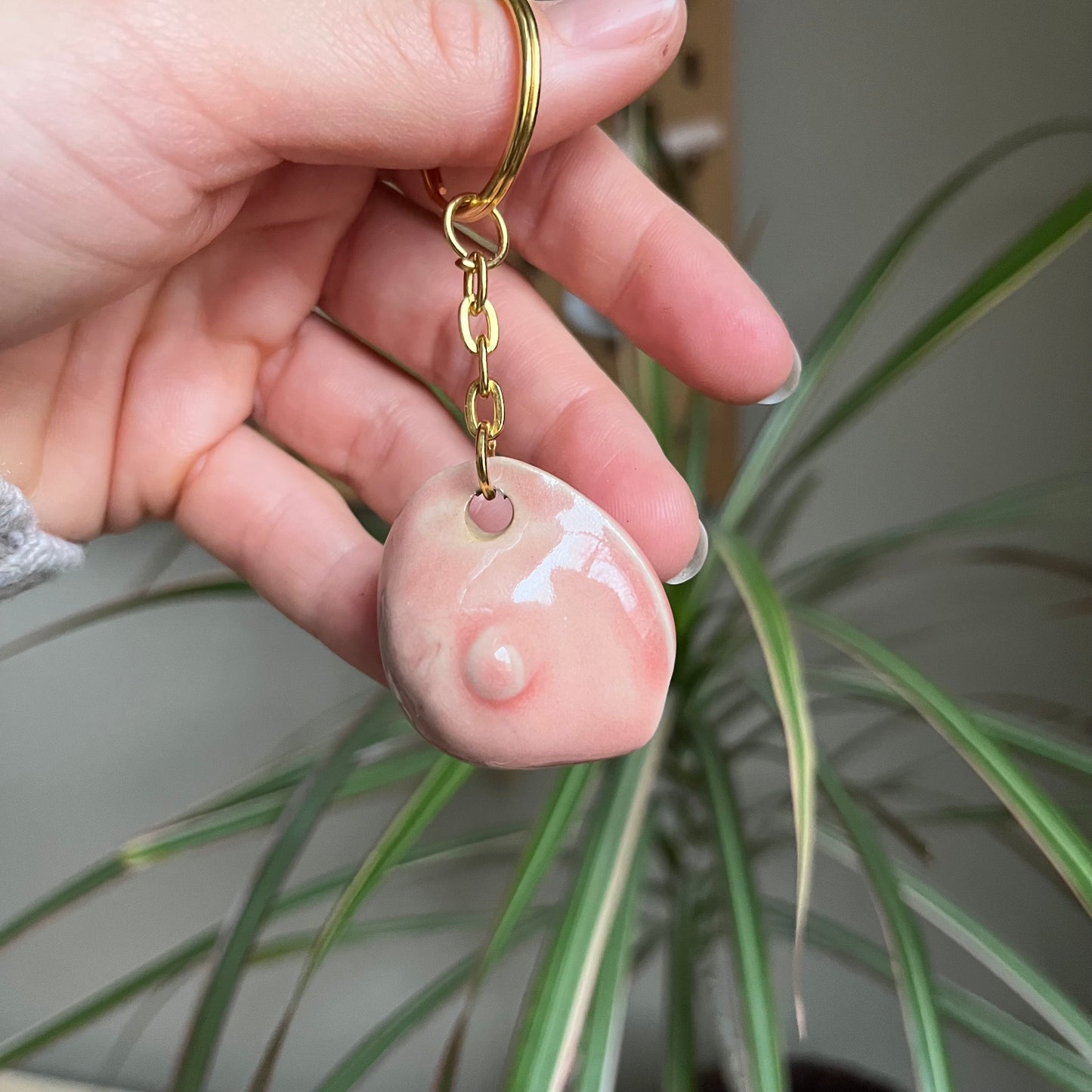 Empowerment ceramic keychain