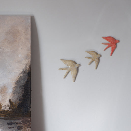 Flock of swallows no.1 / wall sculptures