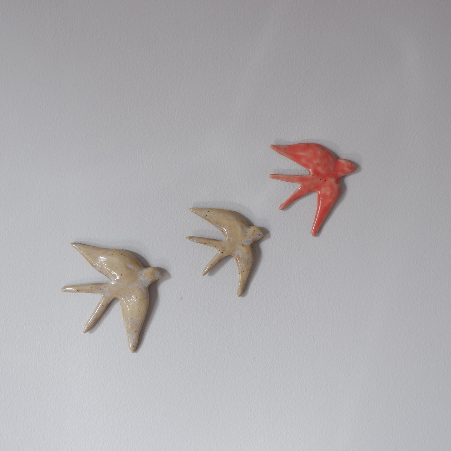 Flock of swallows no.1 / wall sculptures