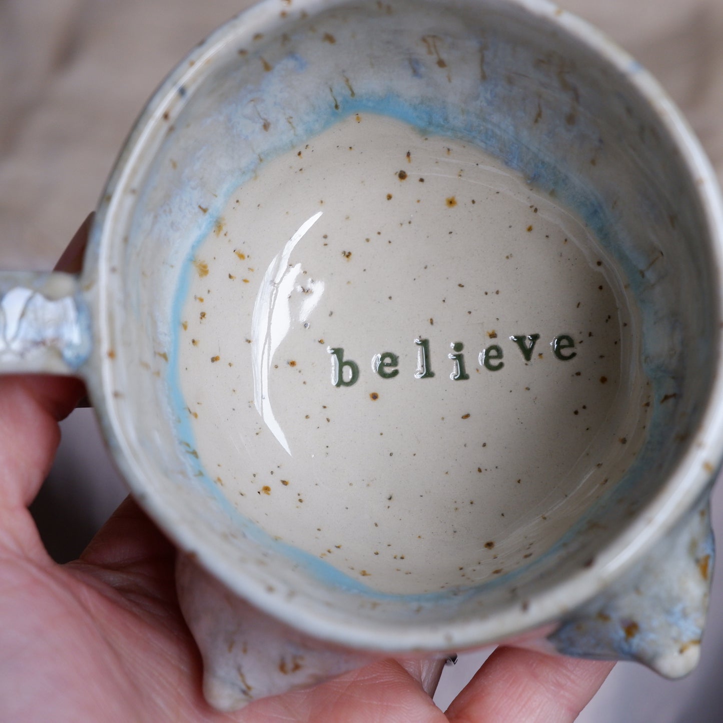 Blue Whisperer Mug / believe