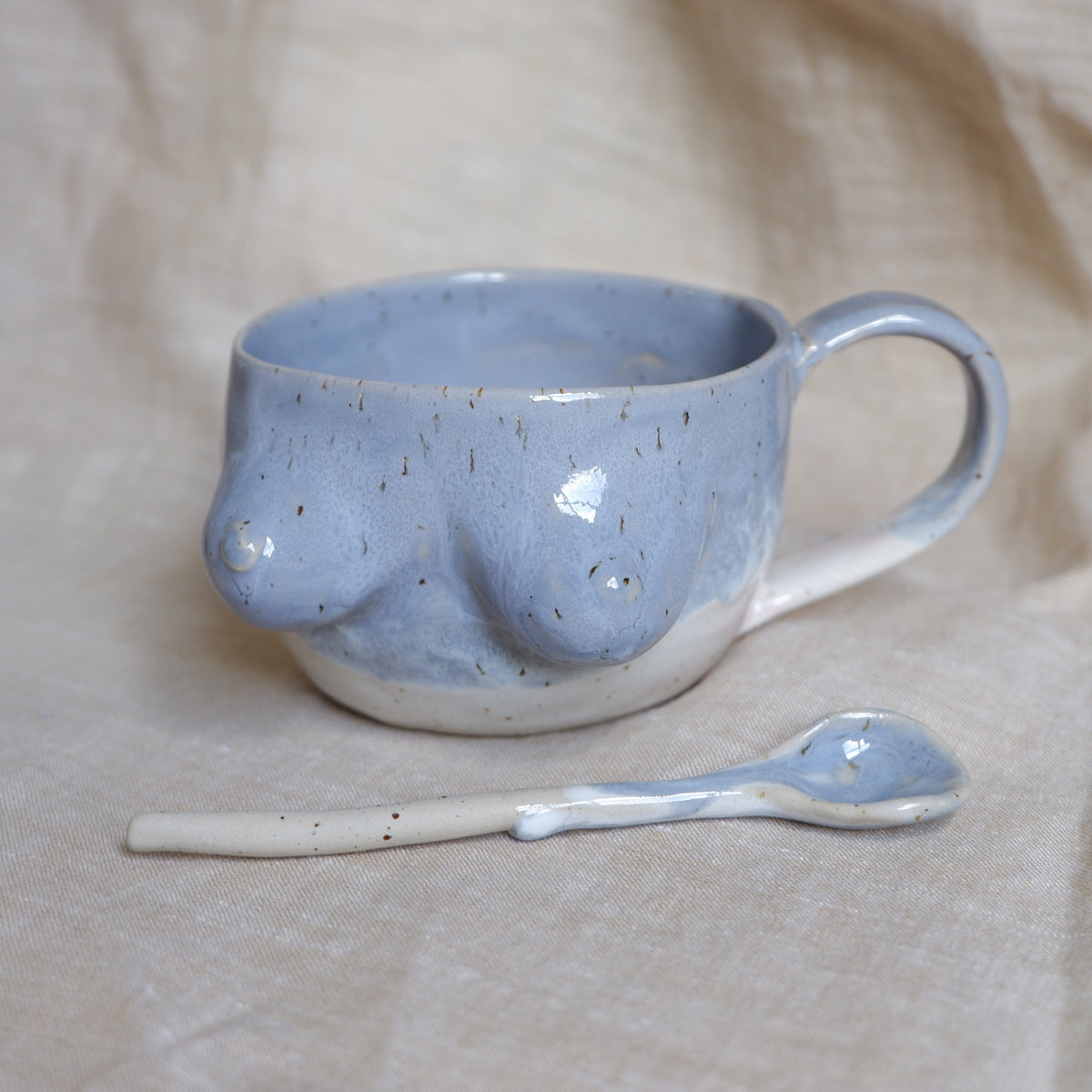 Mug & spoon set in lilac