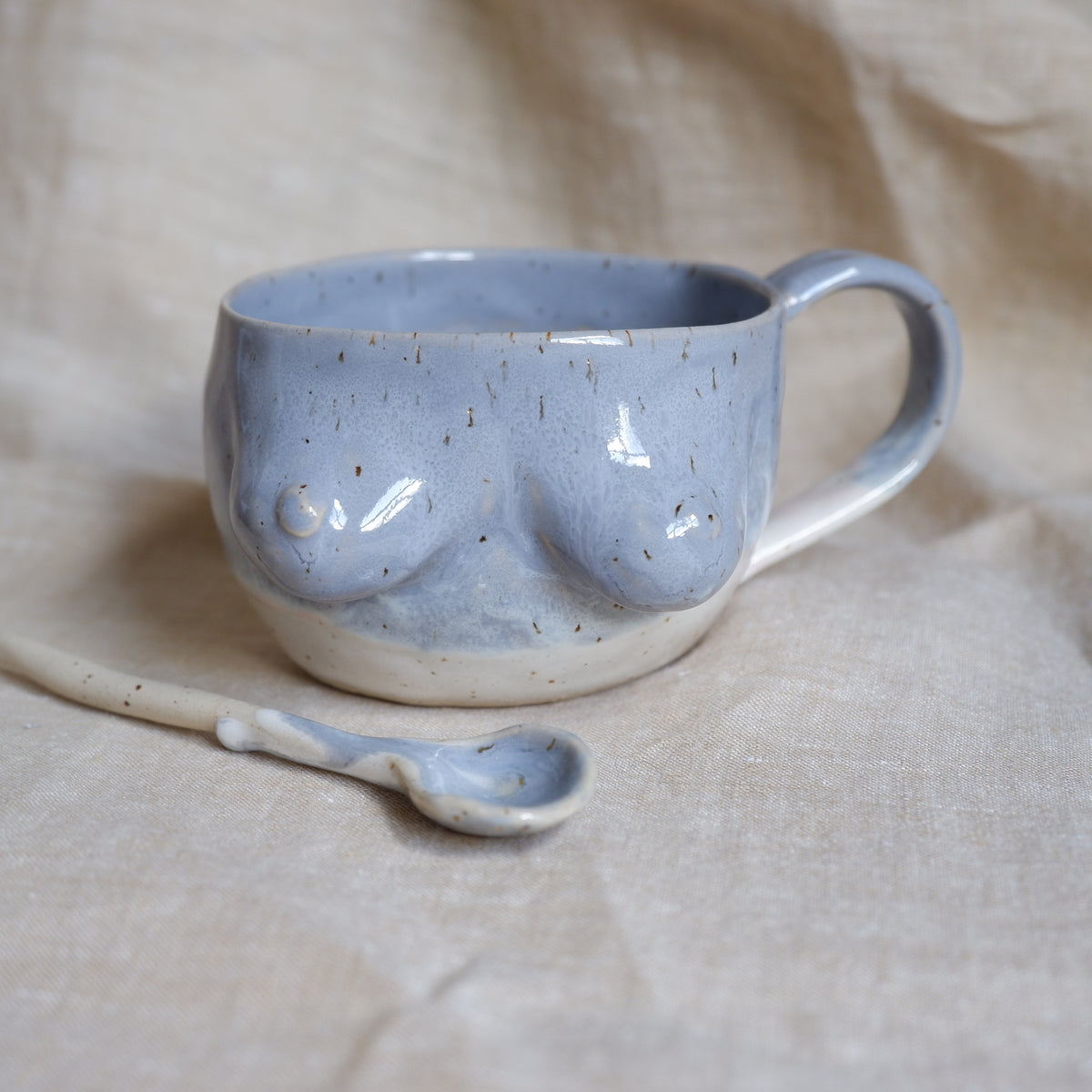 Mug & spoon set in lilac