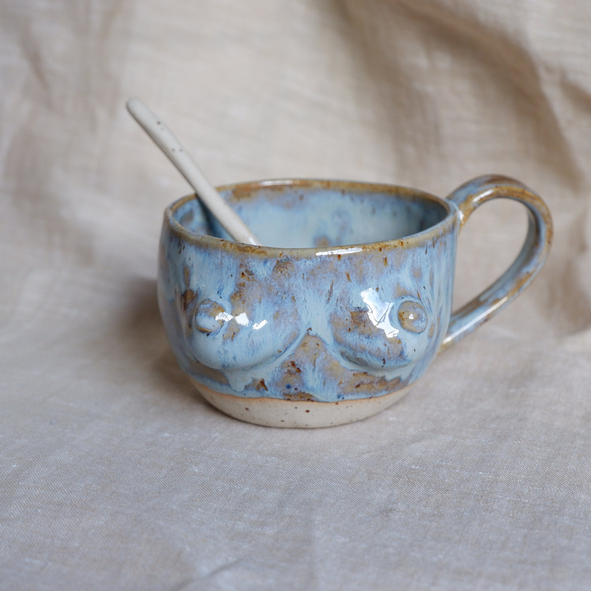 Mug & spoon set in blue