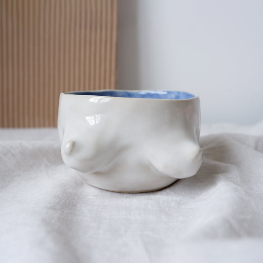 White mug with blue inside