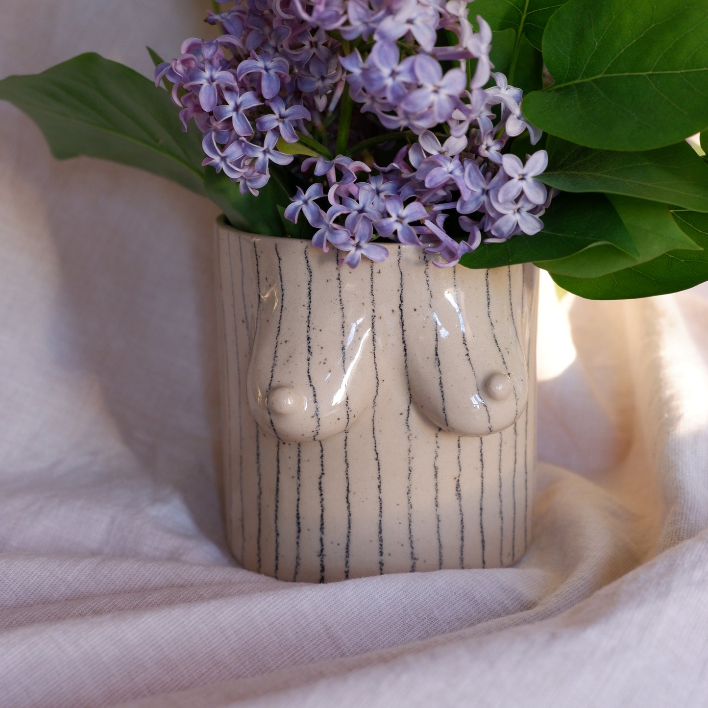 Pencil stripes vase