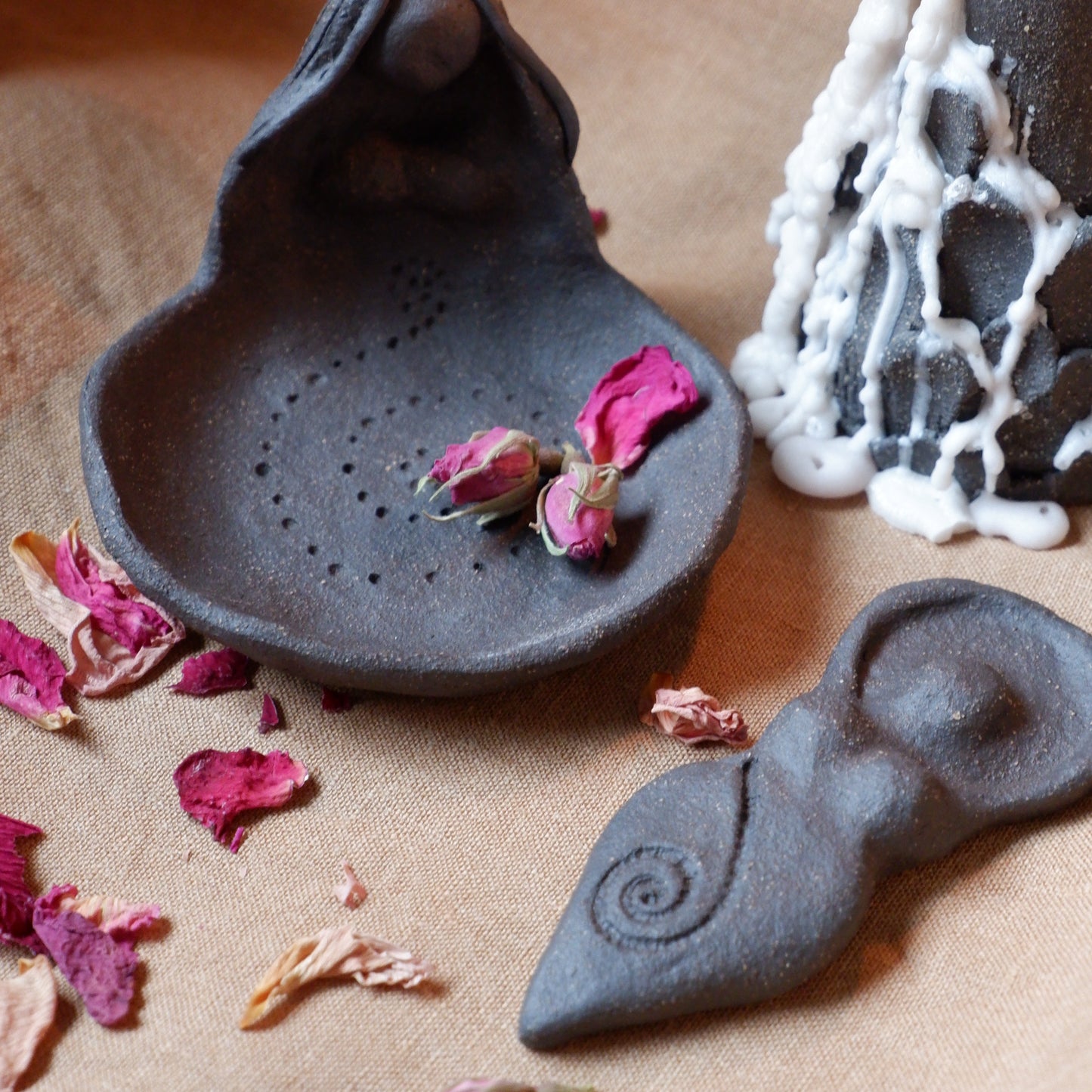 Clay Goddess sculpture