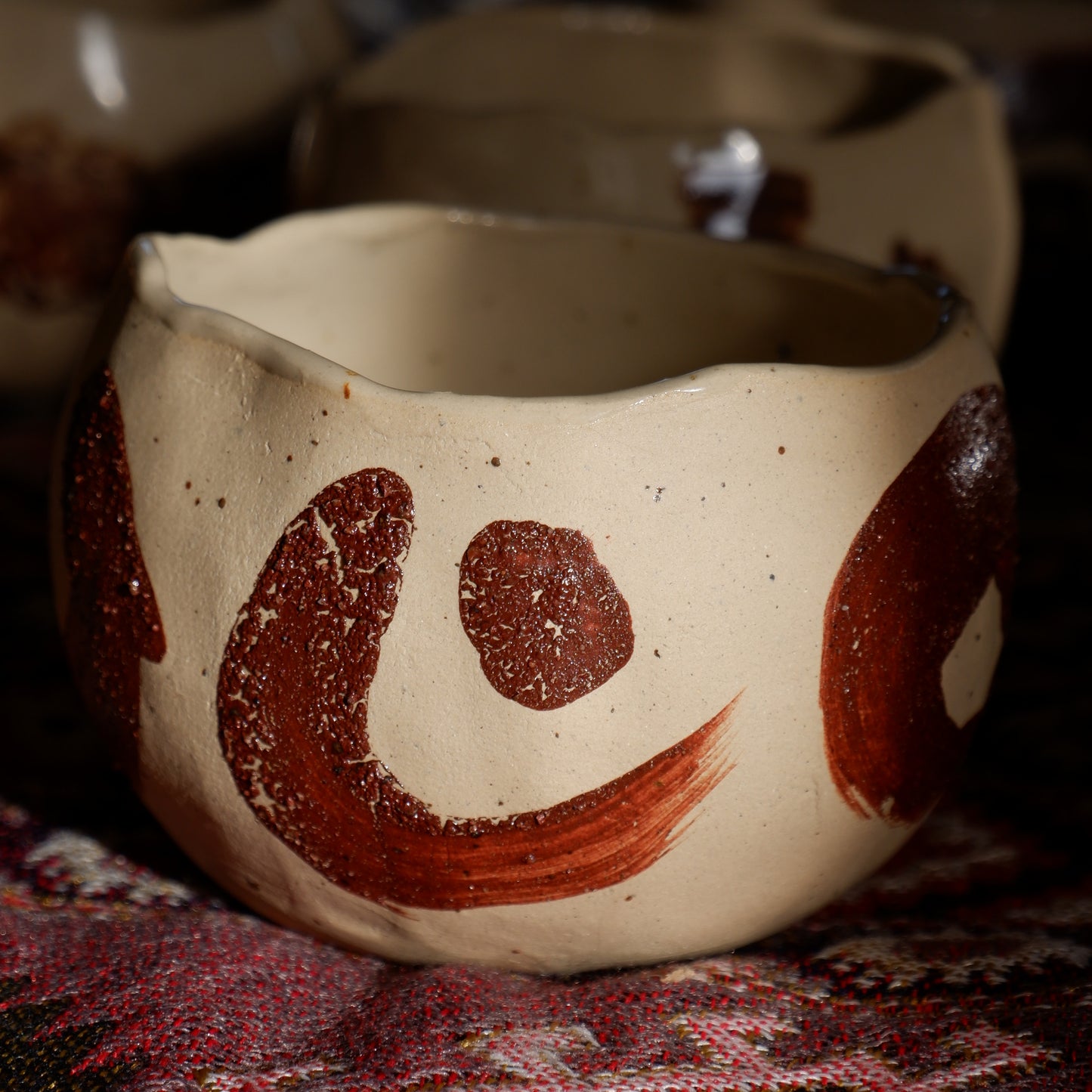 Ceremonial cups decorated with wild clay