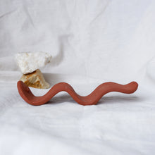 Load image into Gallery viewer, Handmade Red Ceramic Incense Stick Holder
