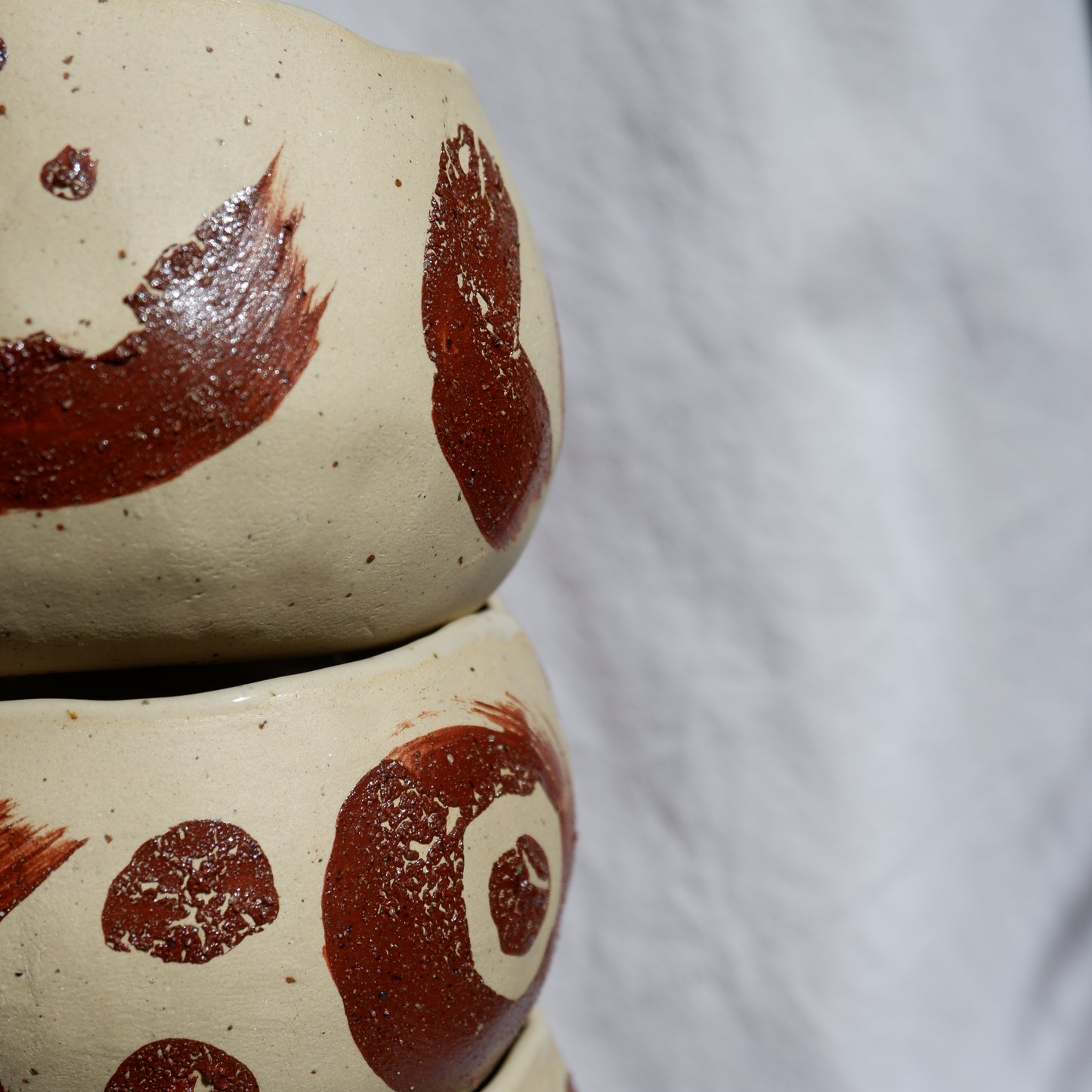 Ceremonial cups decorated with wild clay